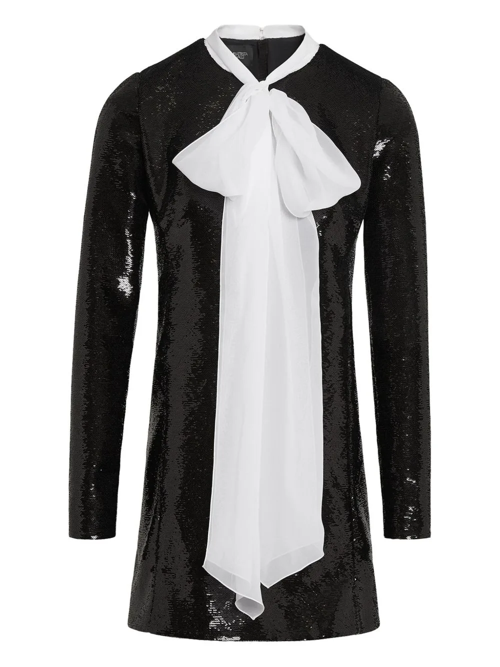 Sequin Self-Tie Neck Dress