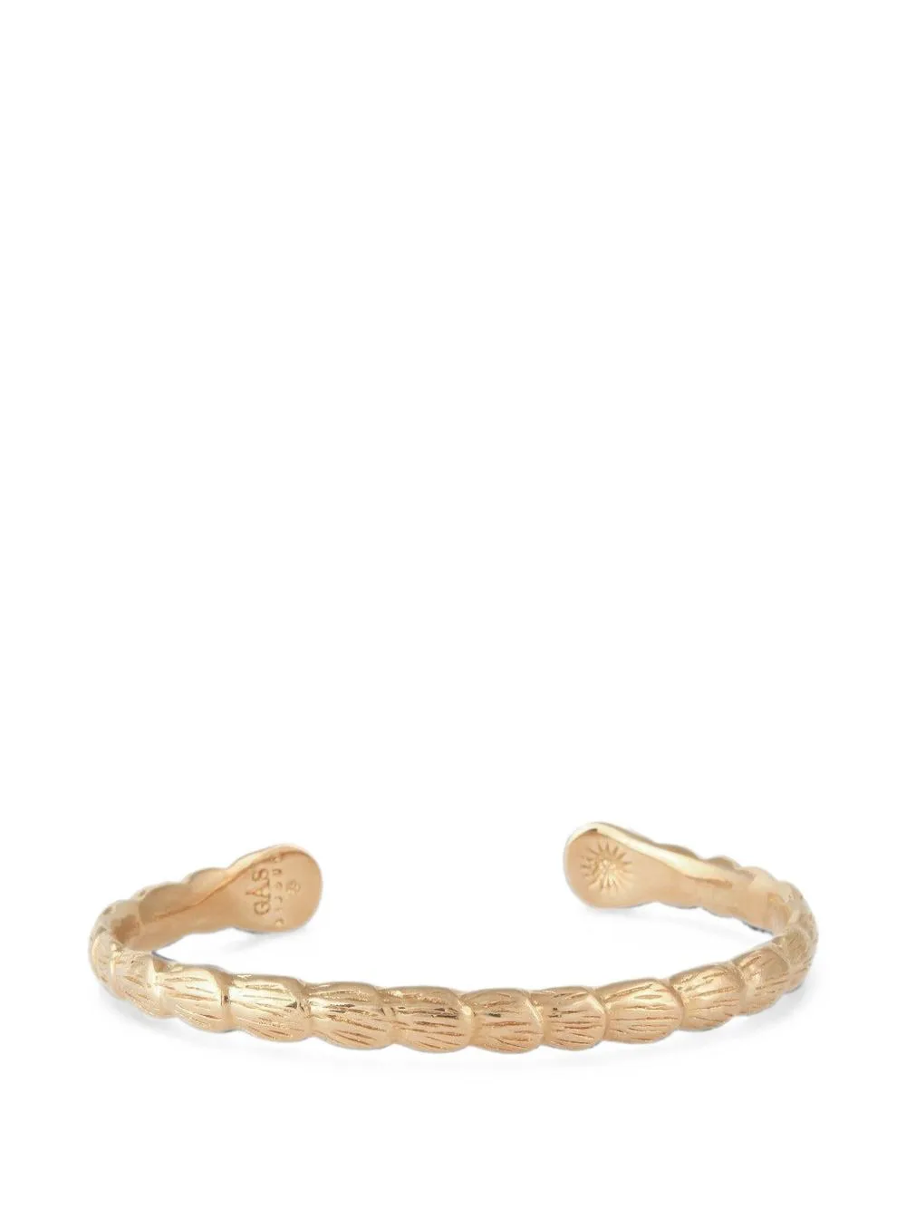 Liane Hammered Shell-Shaped Bangle Bracelet