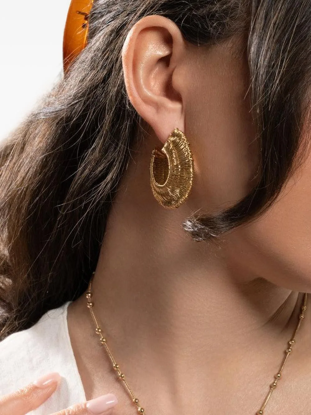 Crocus Filea Hand-Woven Hoop Earrings