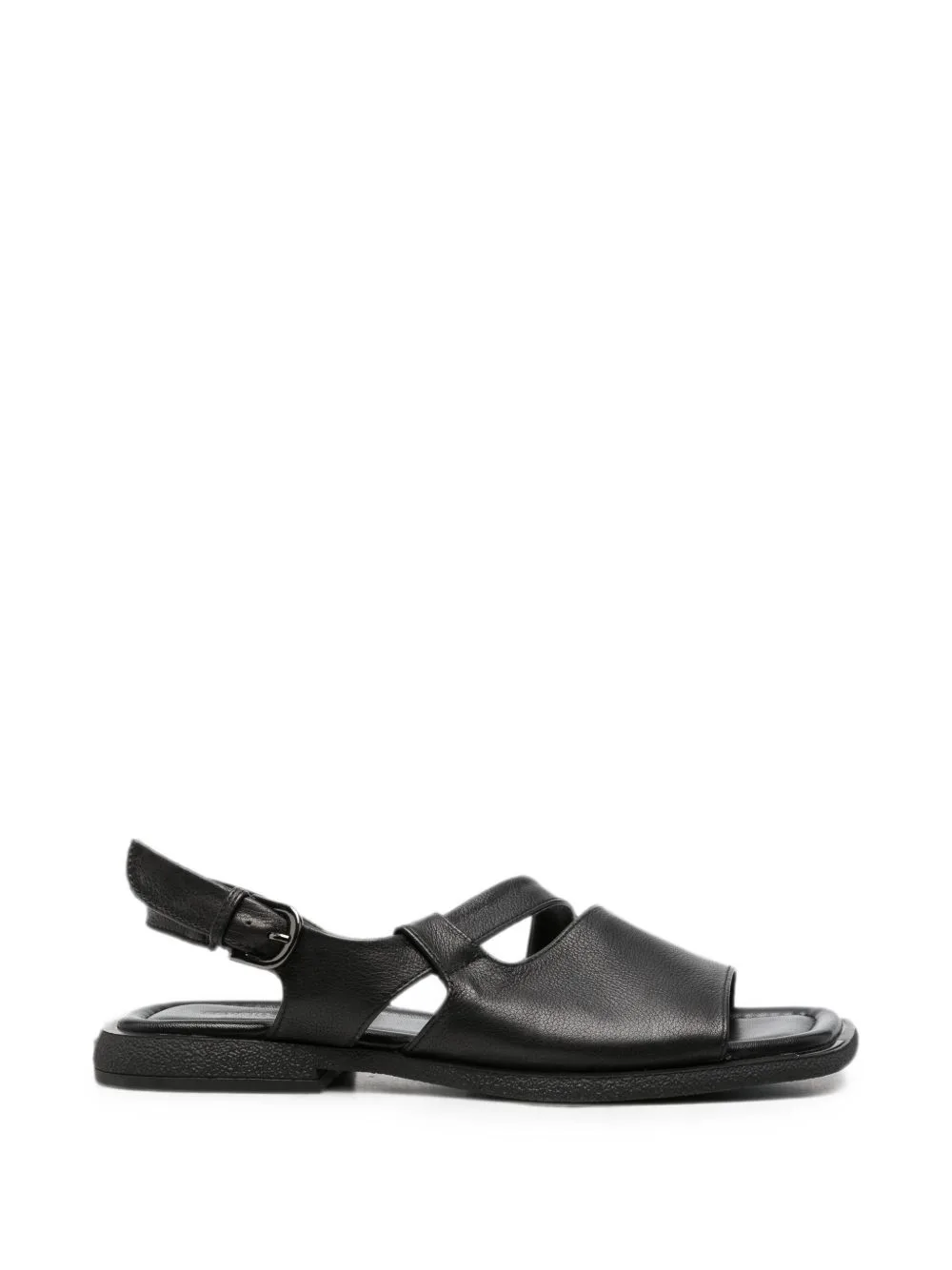 Buckle-Fastening Leather Sandals