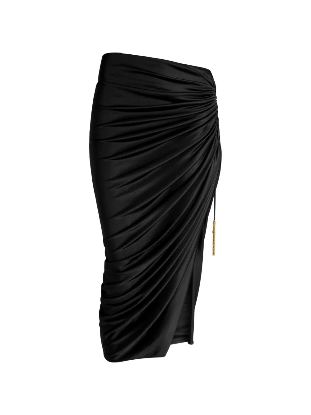 Flowing Jersey Midi Skirt with Slit