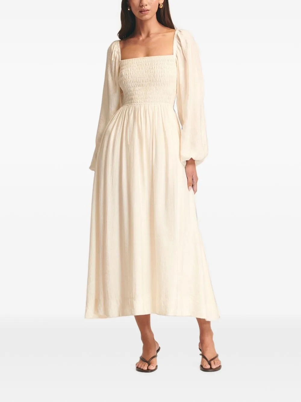 Long-Sleeve Midi Dress