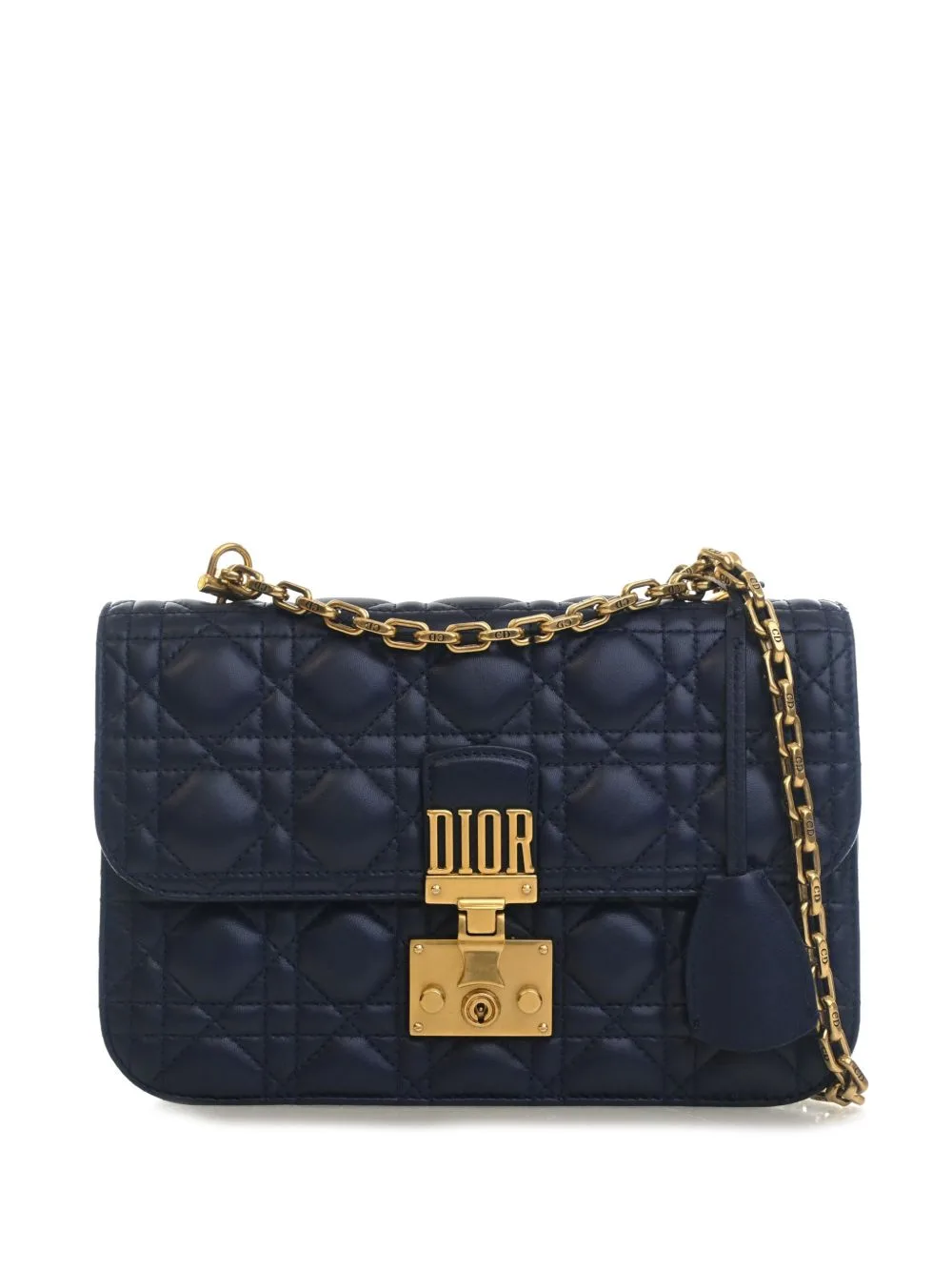 2017 Medium Lambskin Cannage DiorAddict Flap Shoulder Bag