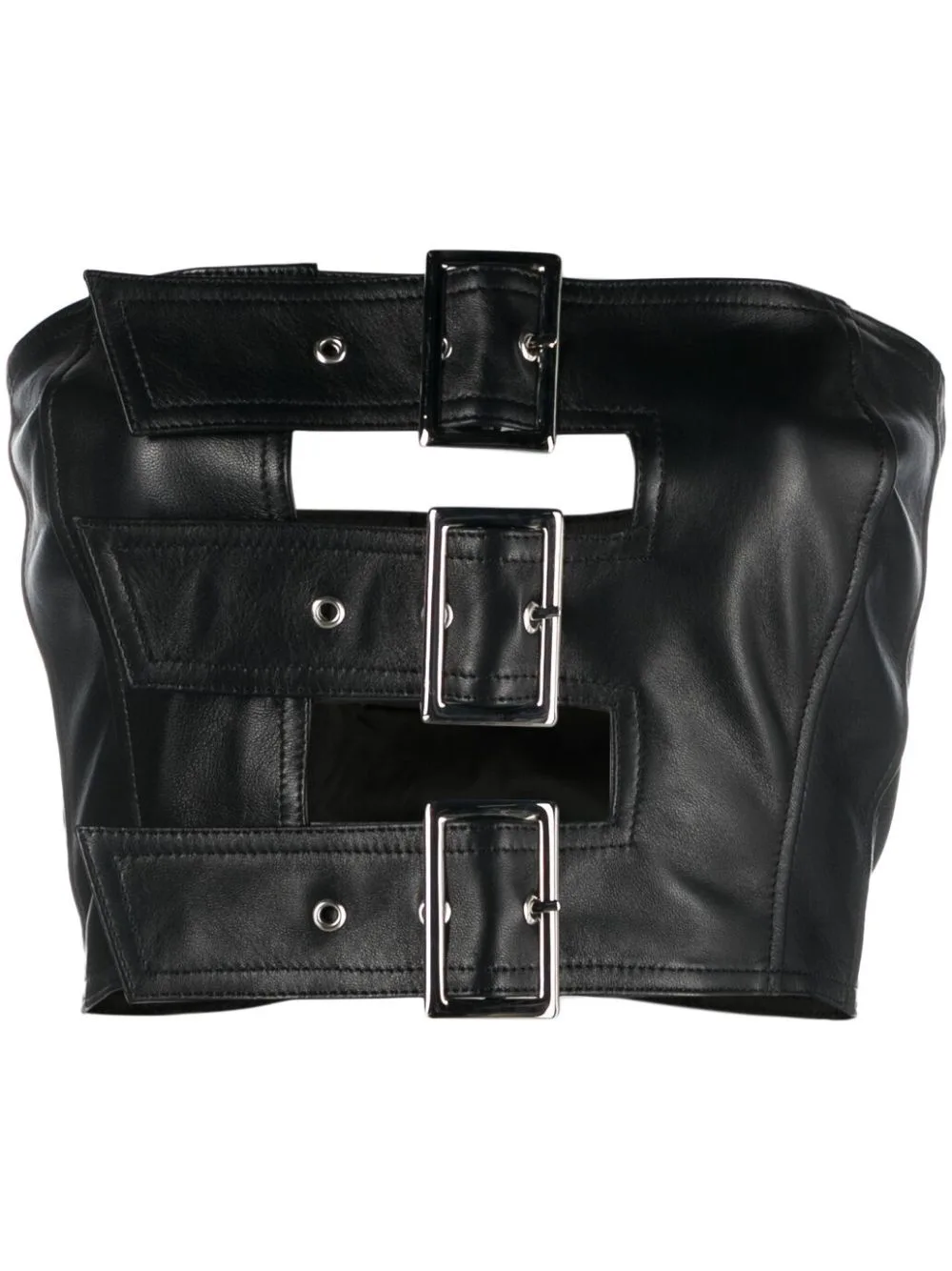 Cut-Out Buckled Bandeau Top