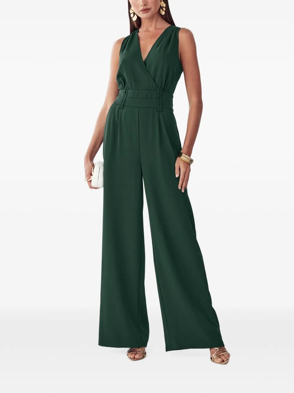 Glade Sleeveless Wrap-Front Jumpsuit