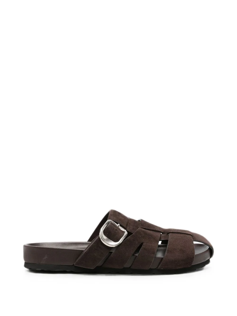 Buckle-Fastening Caged Sandals