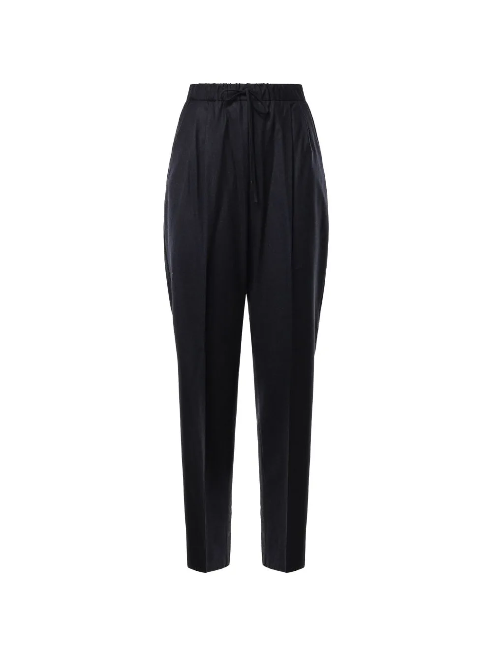 Drawstring-Waist Pleated Trousers