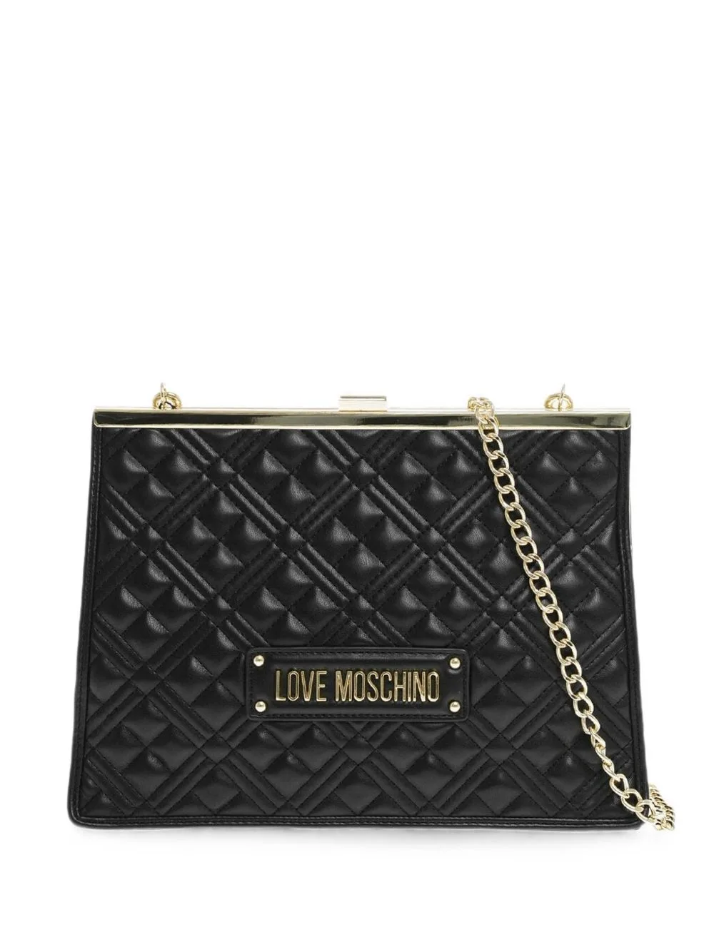 Quilted Logo-Plaque Shoulder Bag