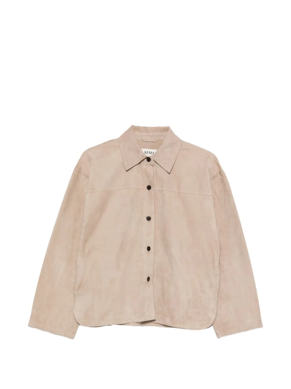 Suede Button-Front Jacket