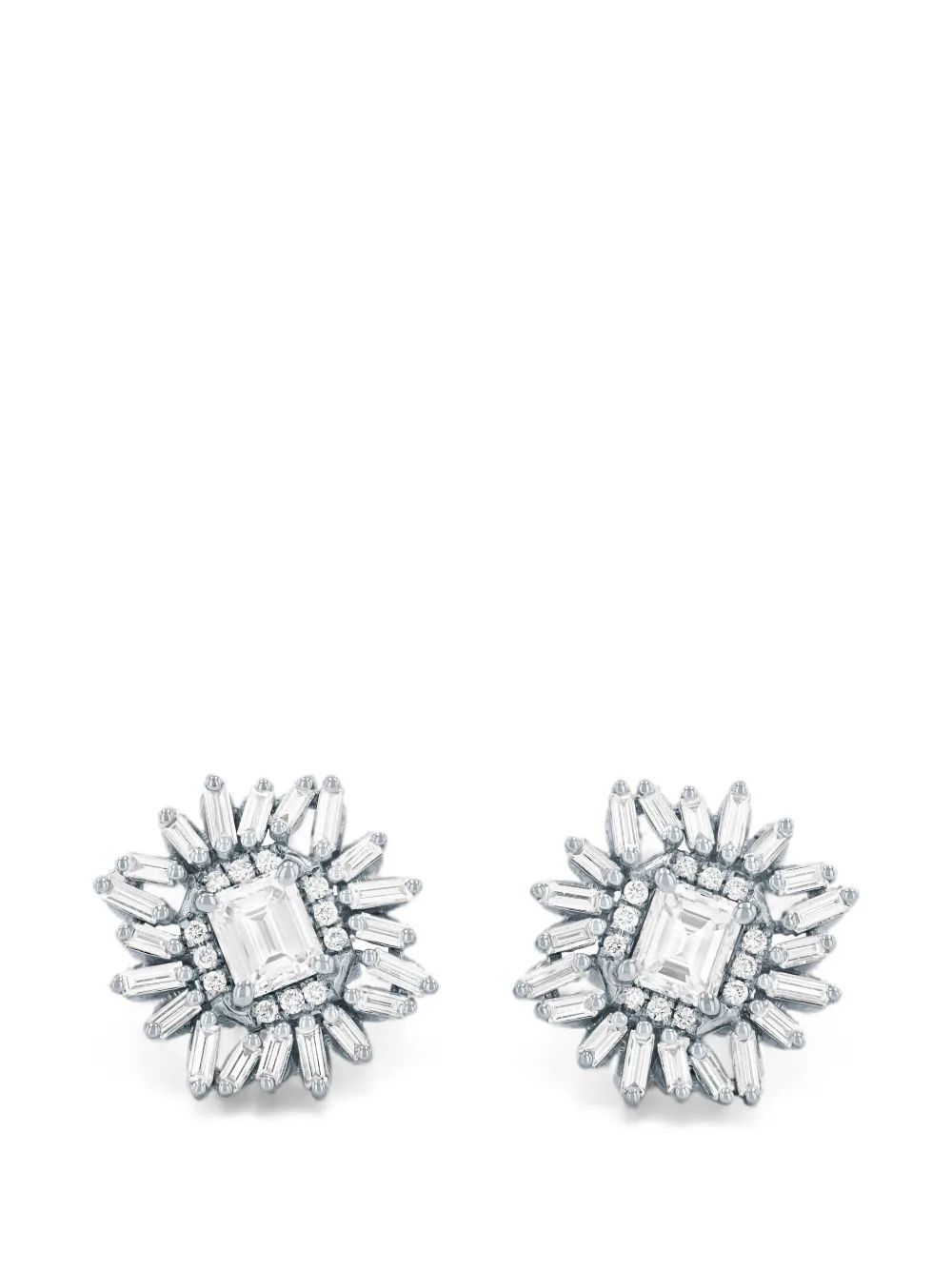 Diamond-Embellishment Earrings