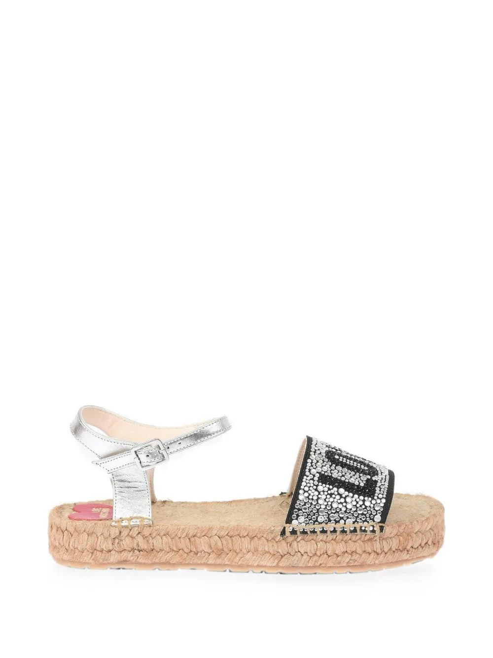 Rhinestone Logo-Embellished Sandals