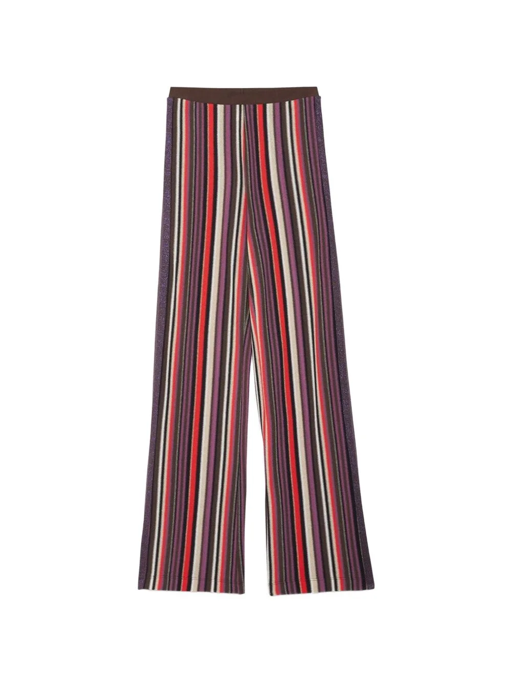 Striped Glitter-Detail Trousers