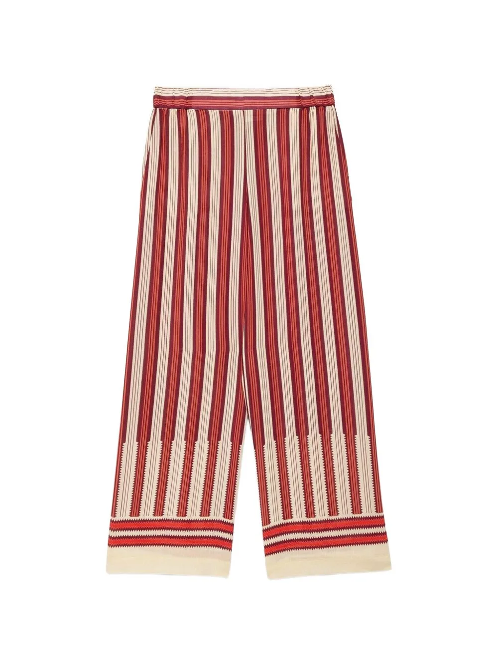 Striped Wide-Leg Trousers