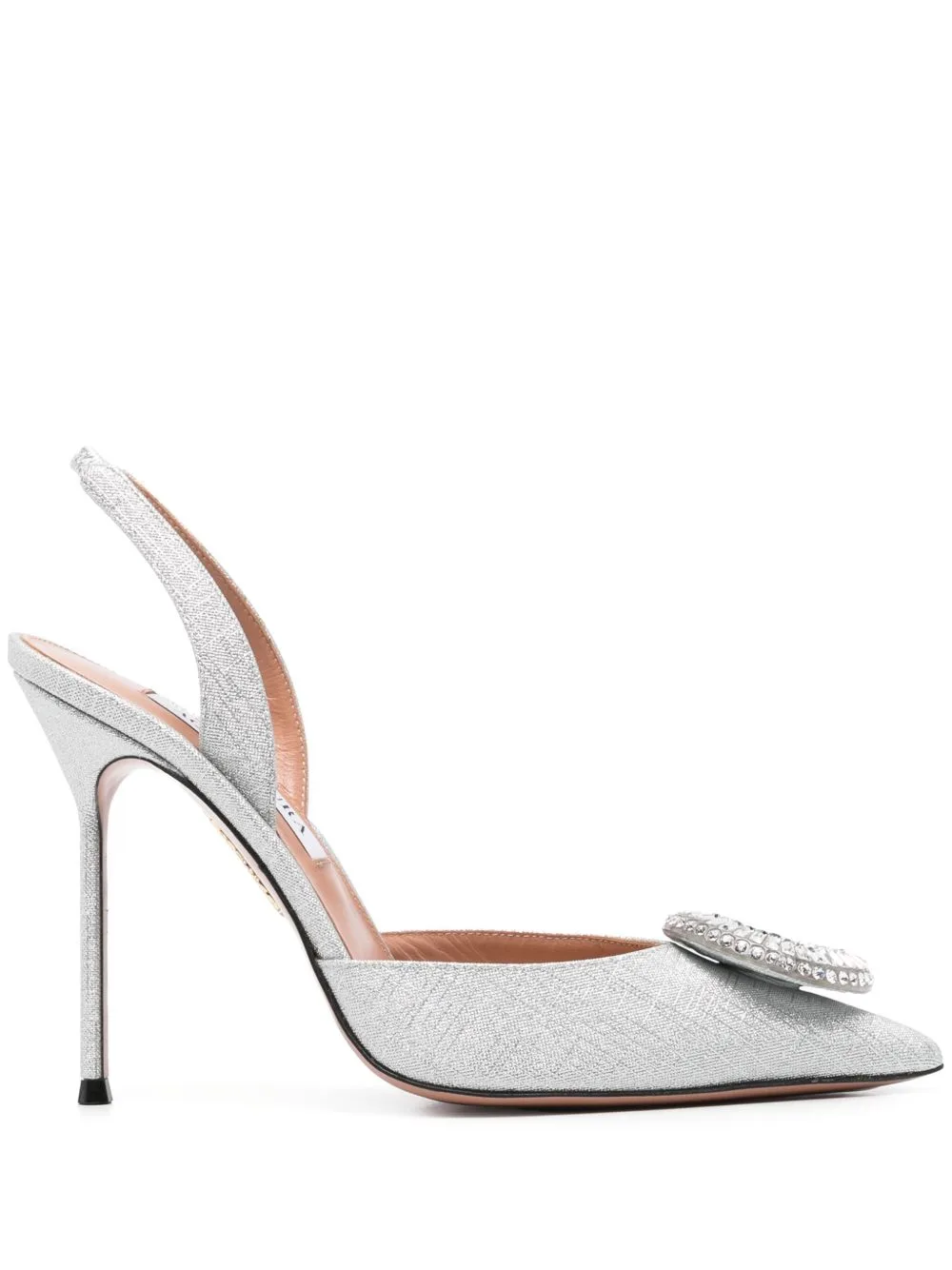 105mm Crystal Hoop Sling Pumps