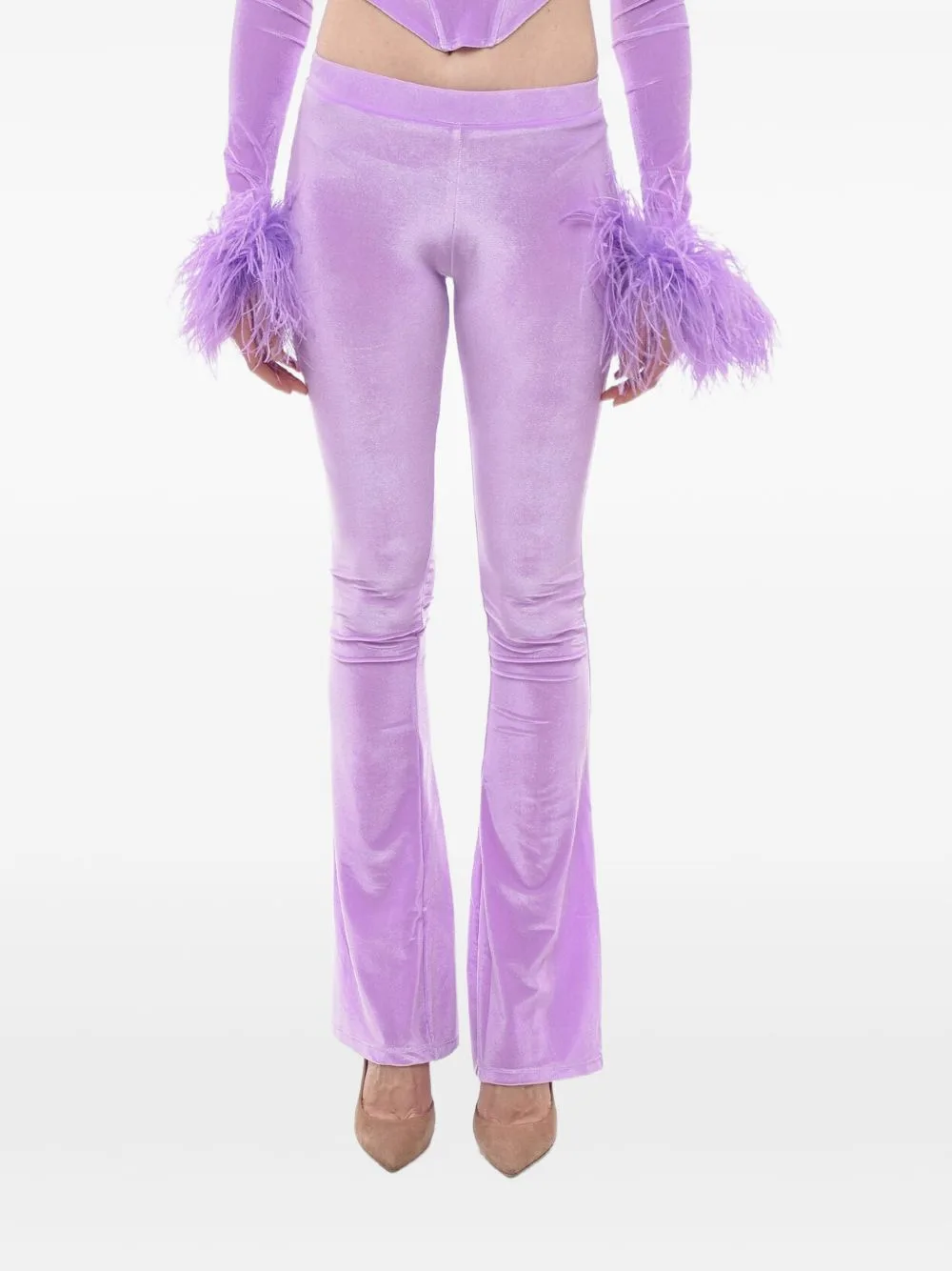 Logo-Embellished Flared Trousers