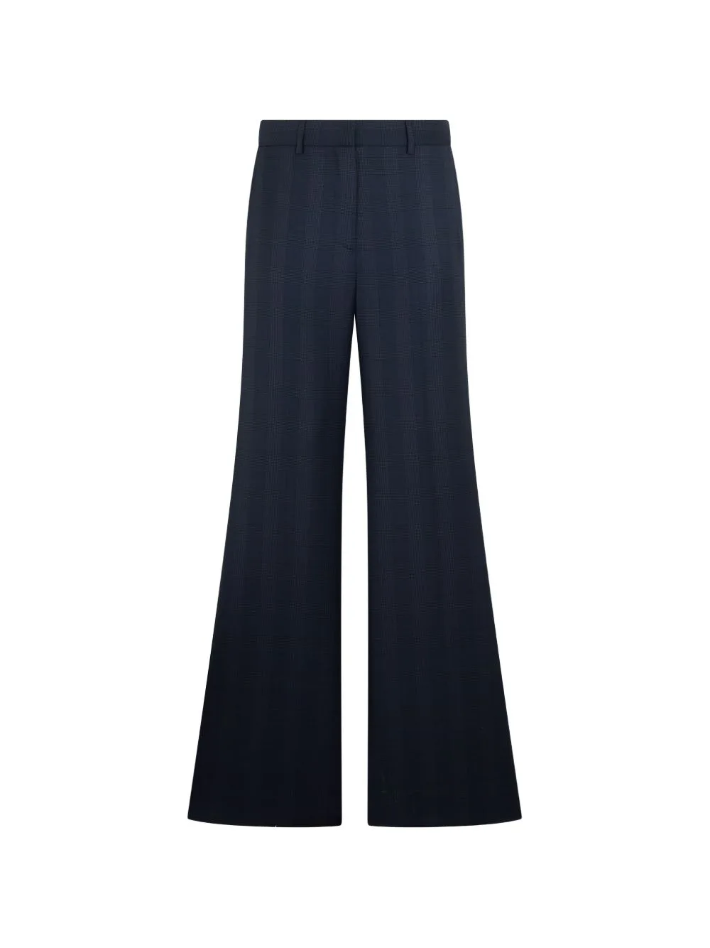 Lundy Check-Pattern Wide-Leg Trousers