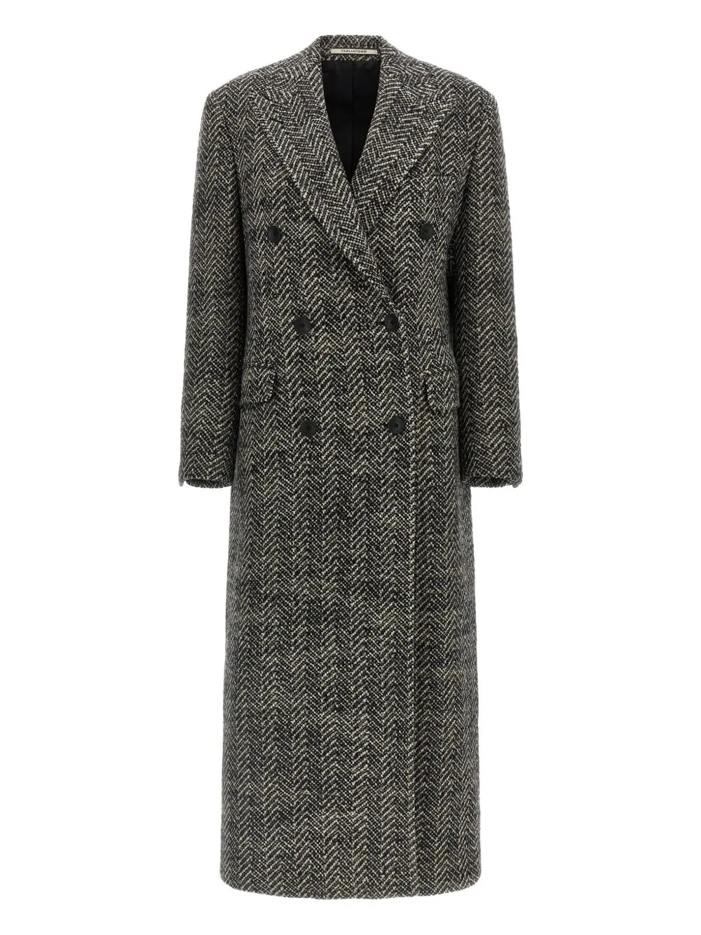 Herringbone Double-Breasted Coat
