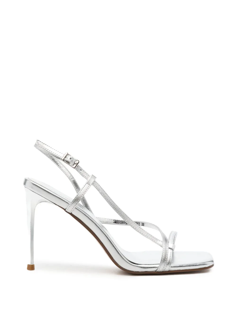 Metallic-Effect Strappy Sandals