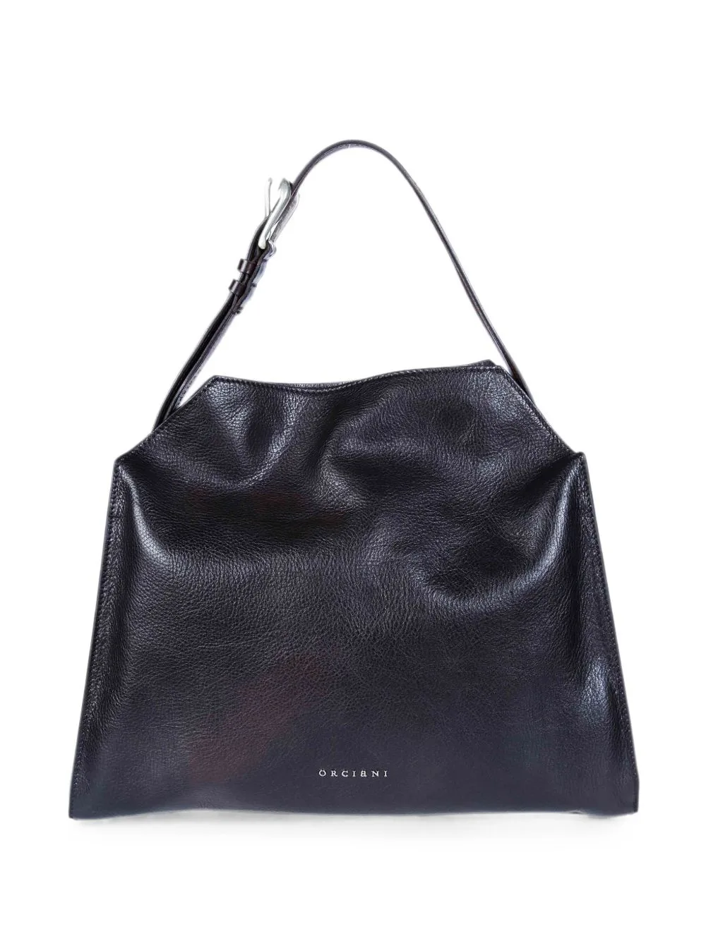 Trinity M Lagoon Grained Leather Shoulder Bag