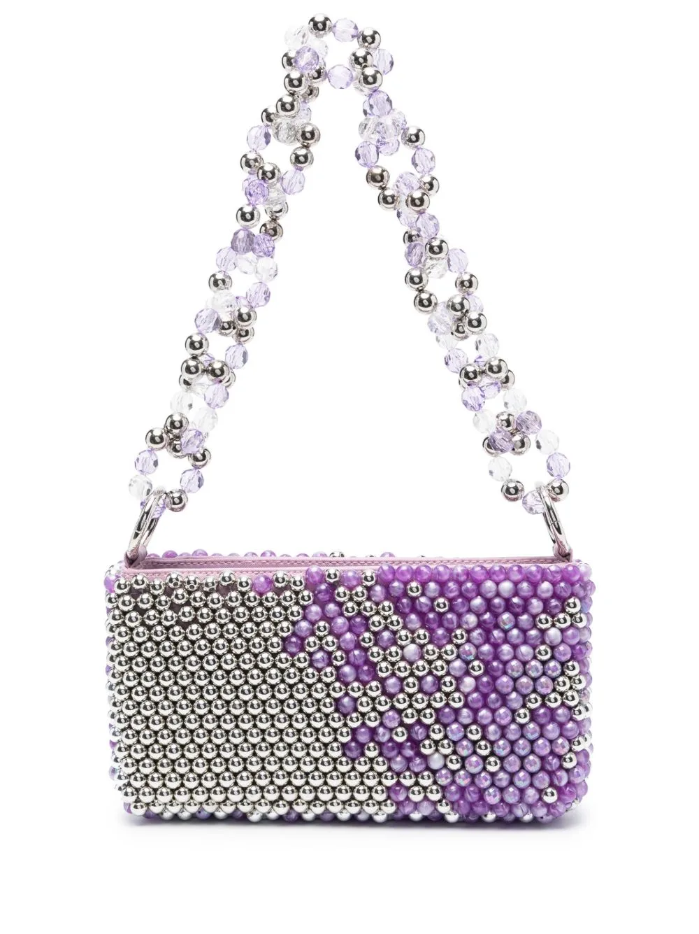 Bead-Embellished Shoulder Bag