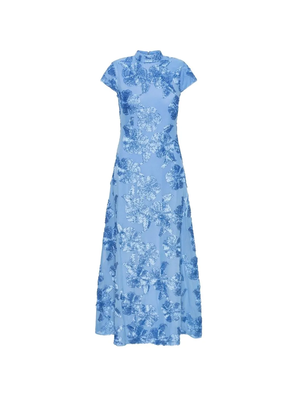 Mesh Capsleeve Maxi Dress