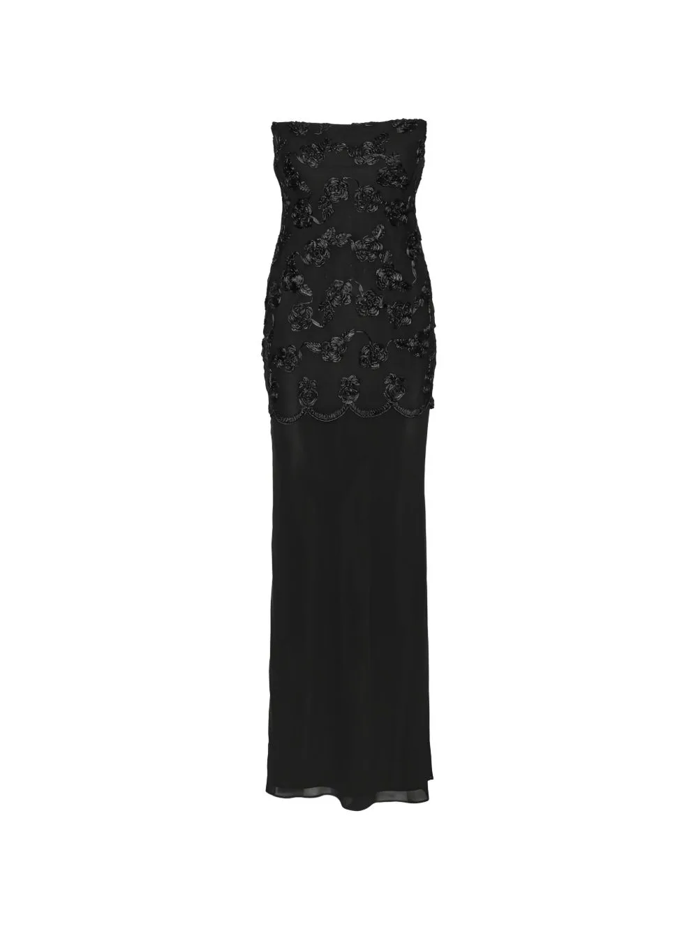 Flower Mesh Maxi Dress