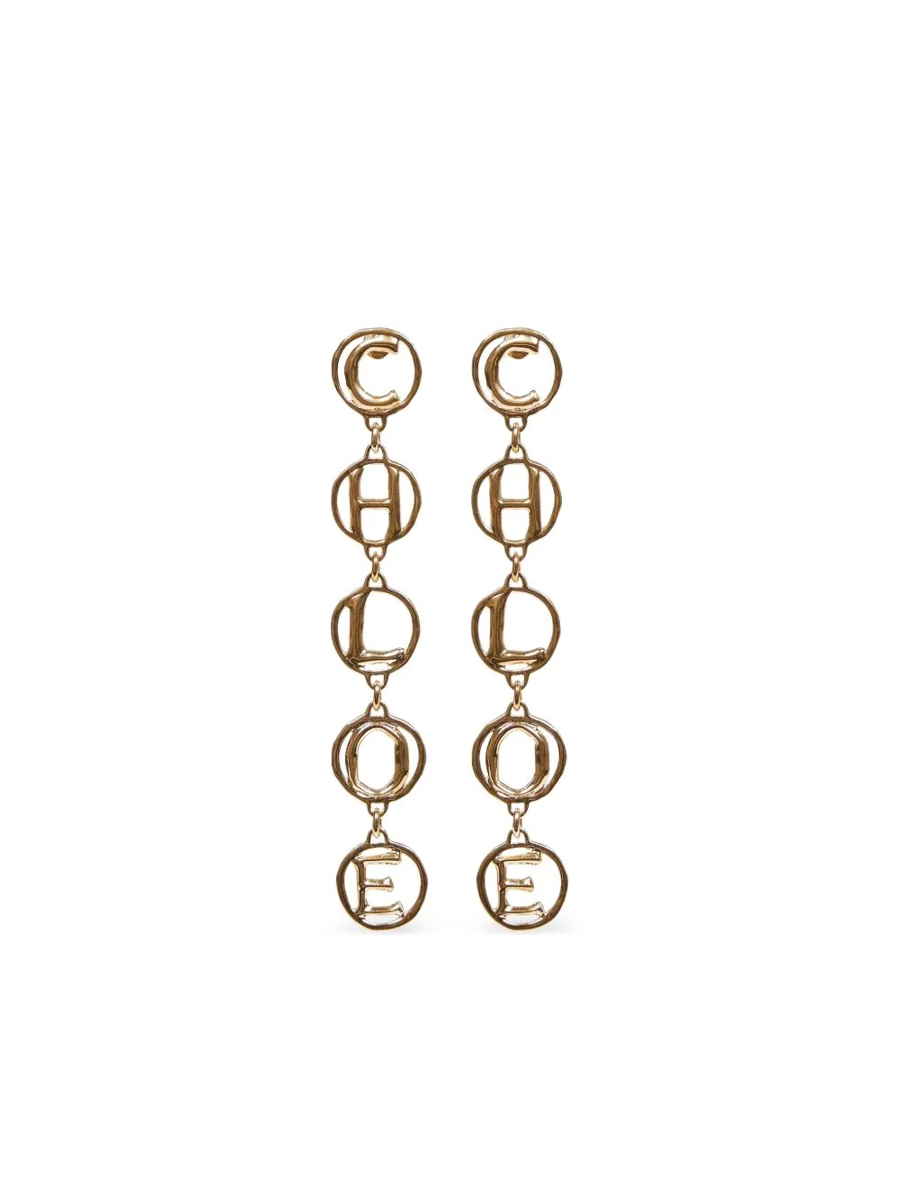 Script Letter Gold Earrings