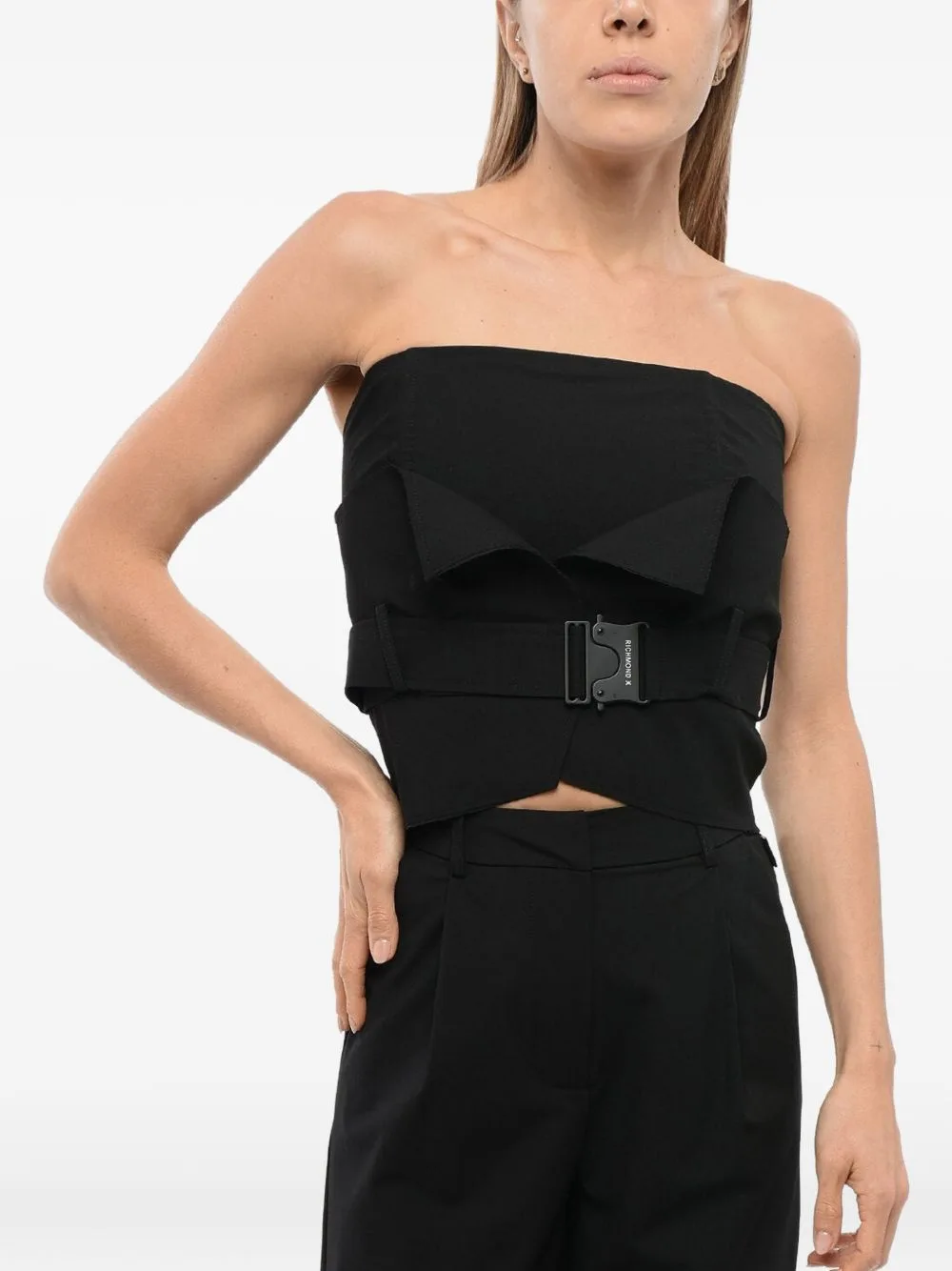 Belted Strapless Top