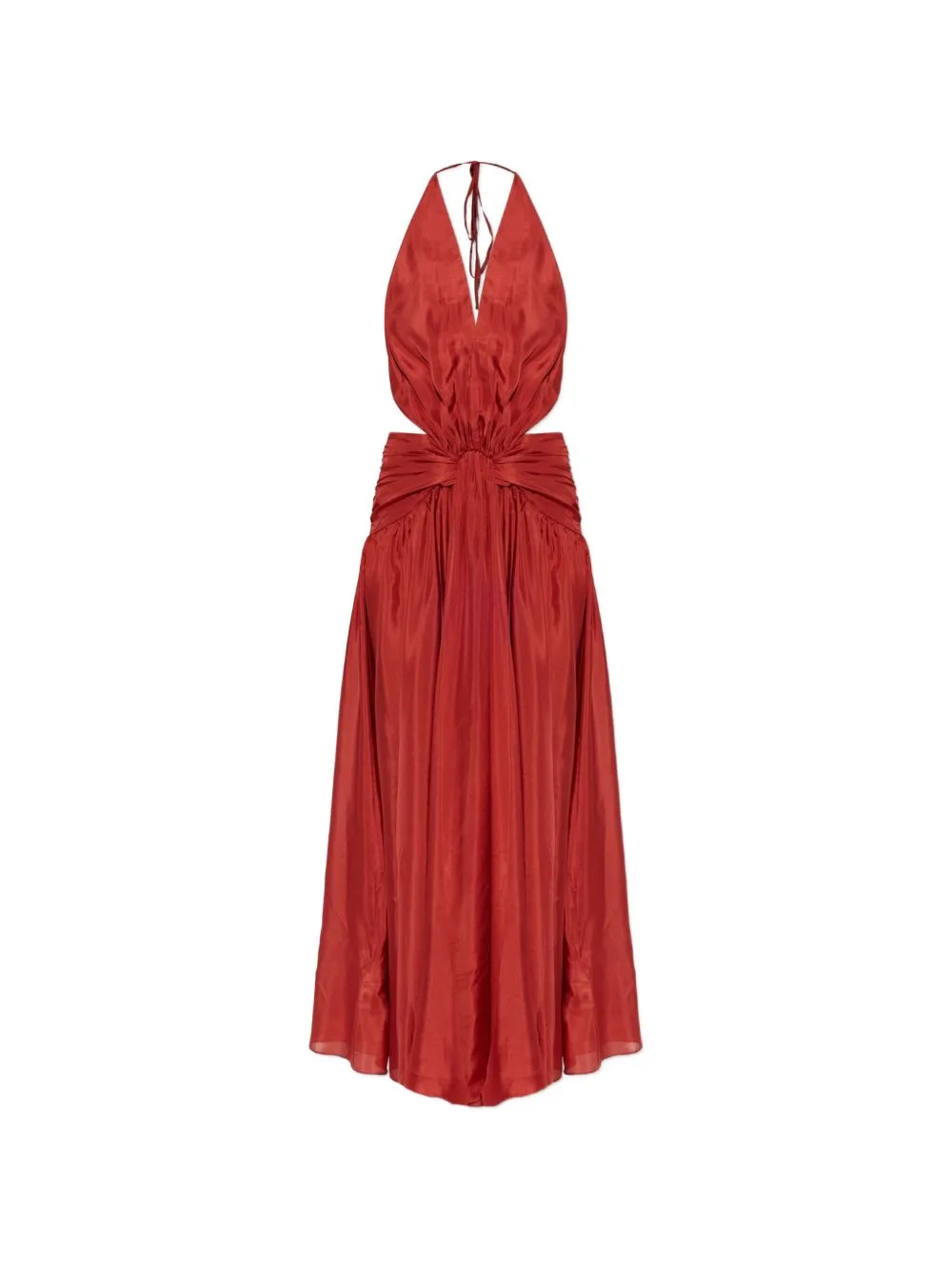 Indra Plunge-Neckline Cut-Out Maxi Dress