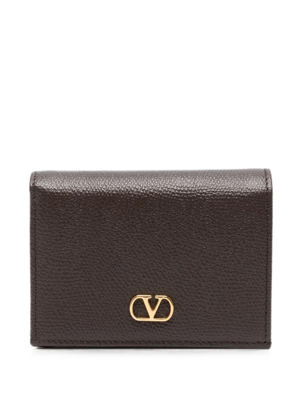 VLogo Signature Grained Leather Wallet