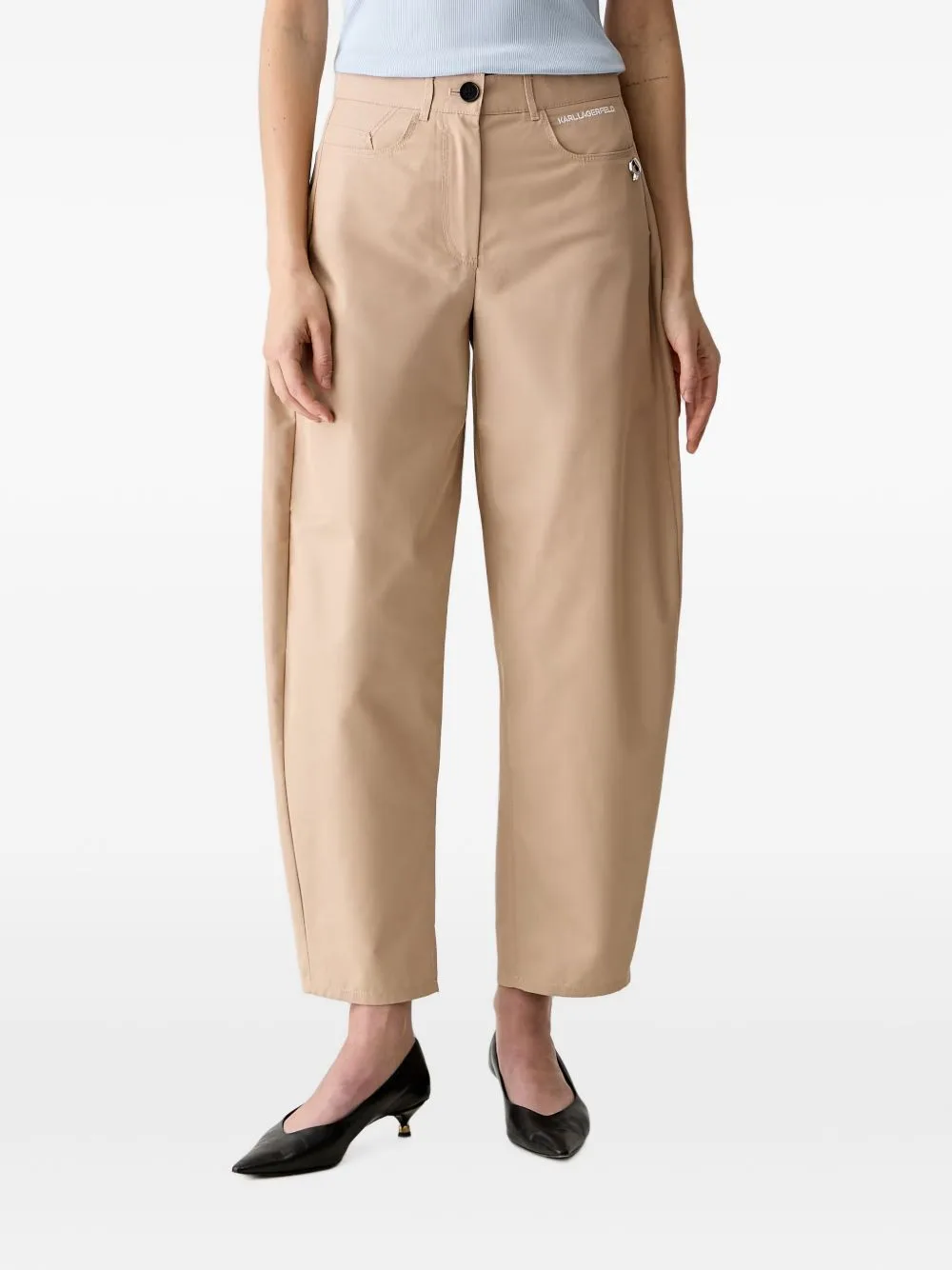 Logo-Print Tapered Trousers