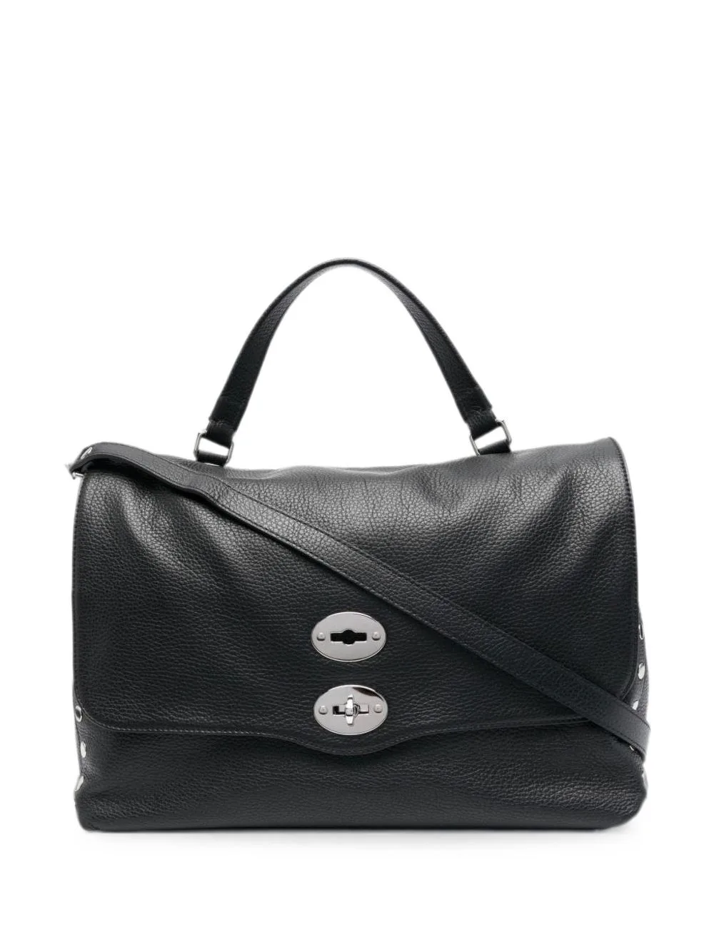 Postina Stud-Embellished Leather Shoulder Bag