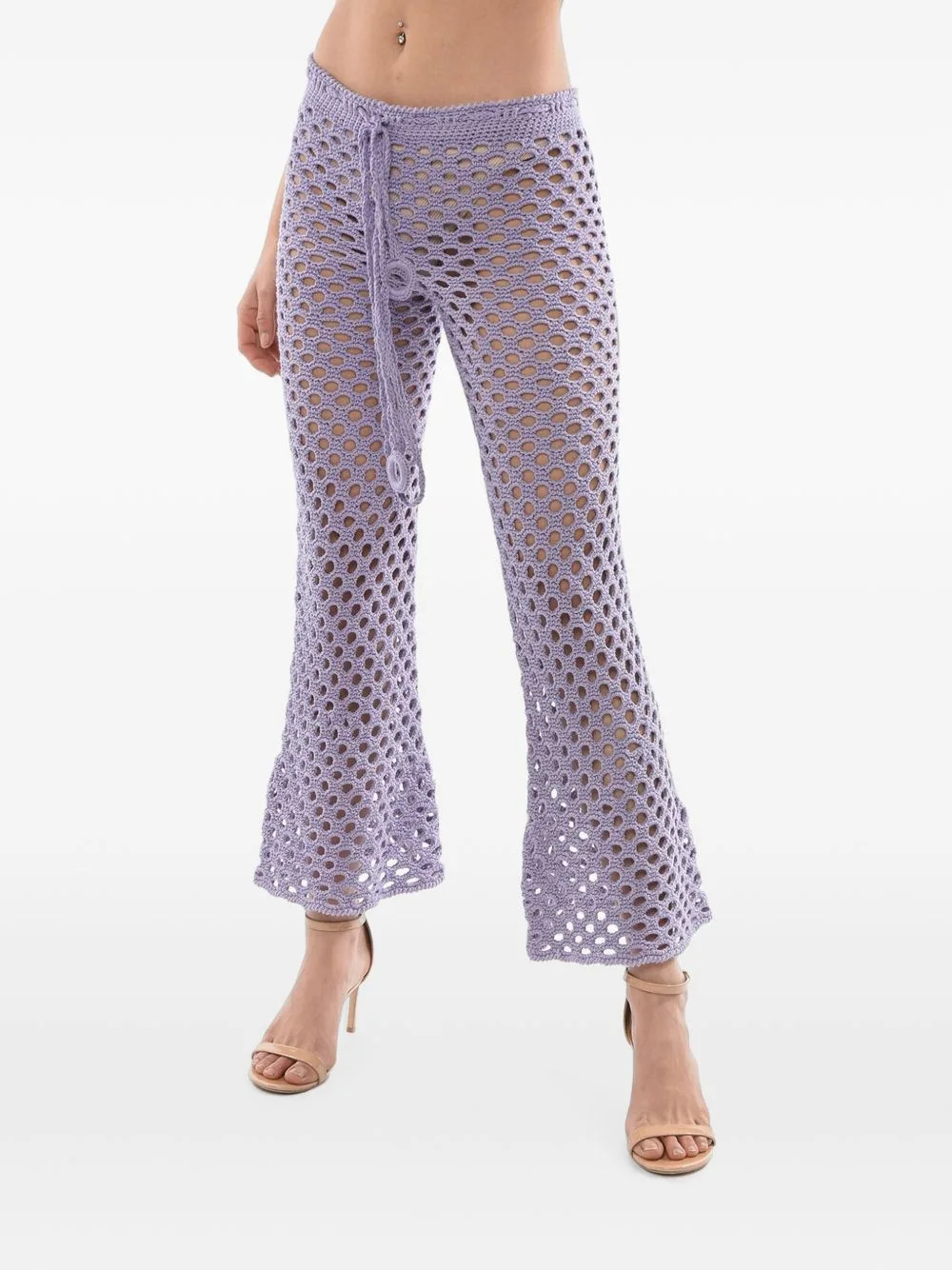 Cotton Boot-Cut Trousers