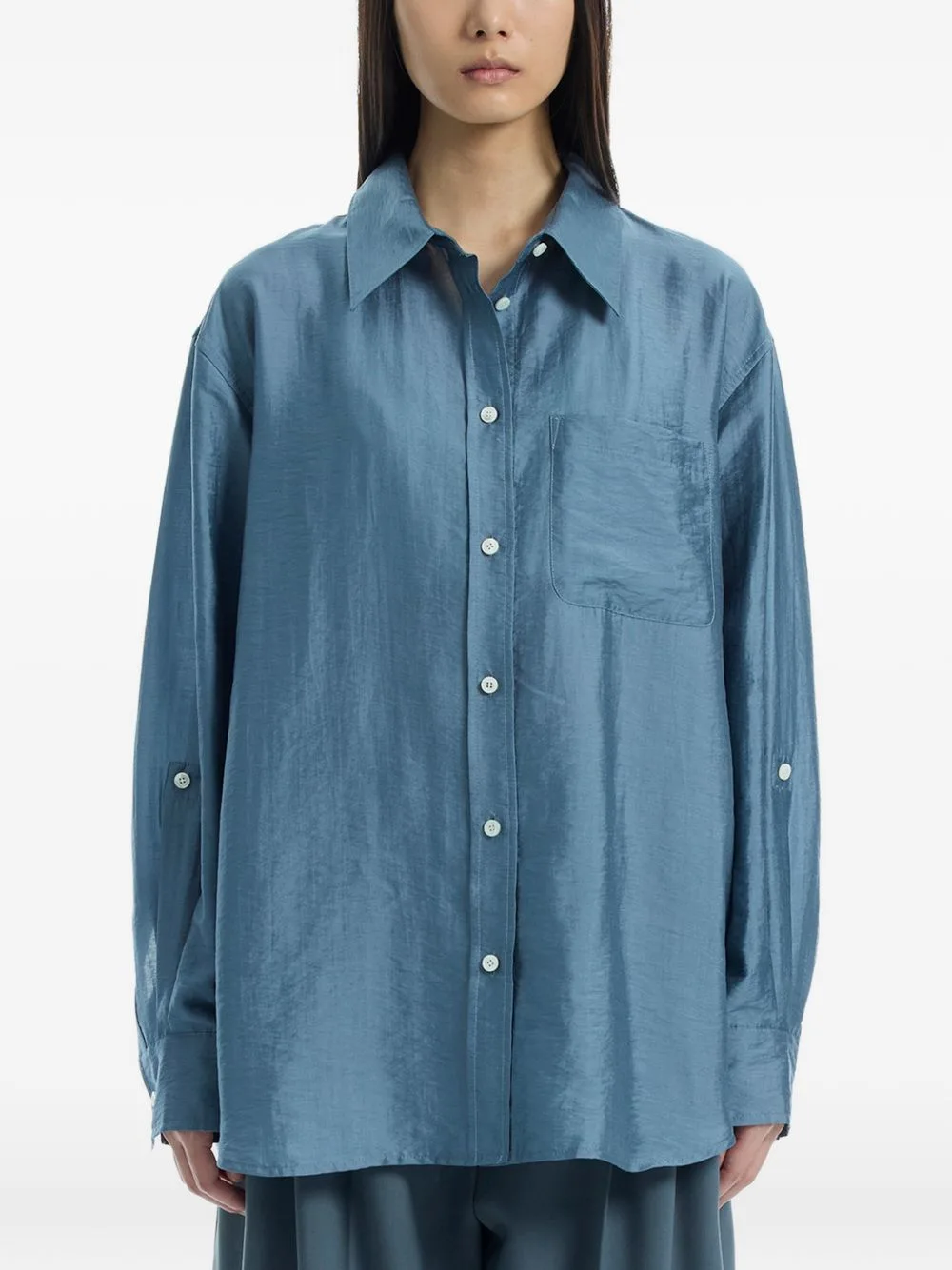 Chest-Pocket Button-Up Shirt