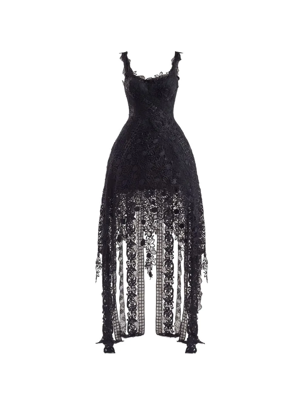 Floral-Guipure Embroidered Dress