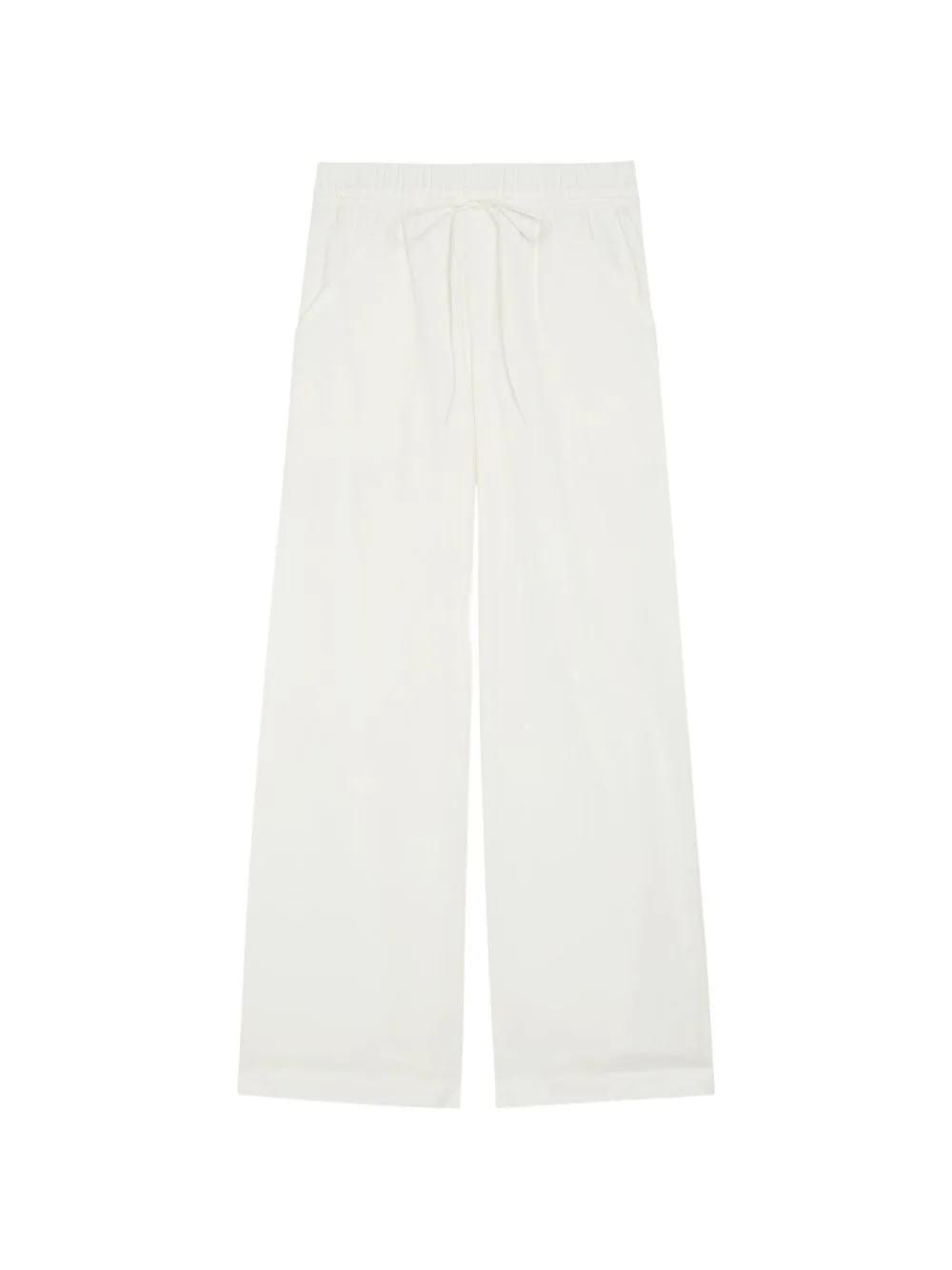 Drawstring-Waist Wide-Leg Trousers