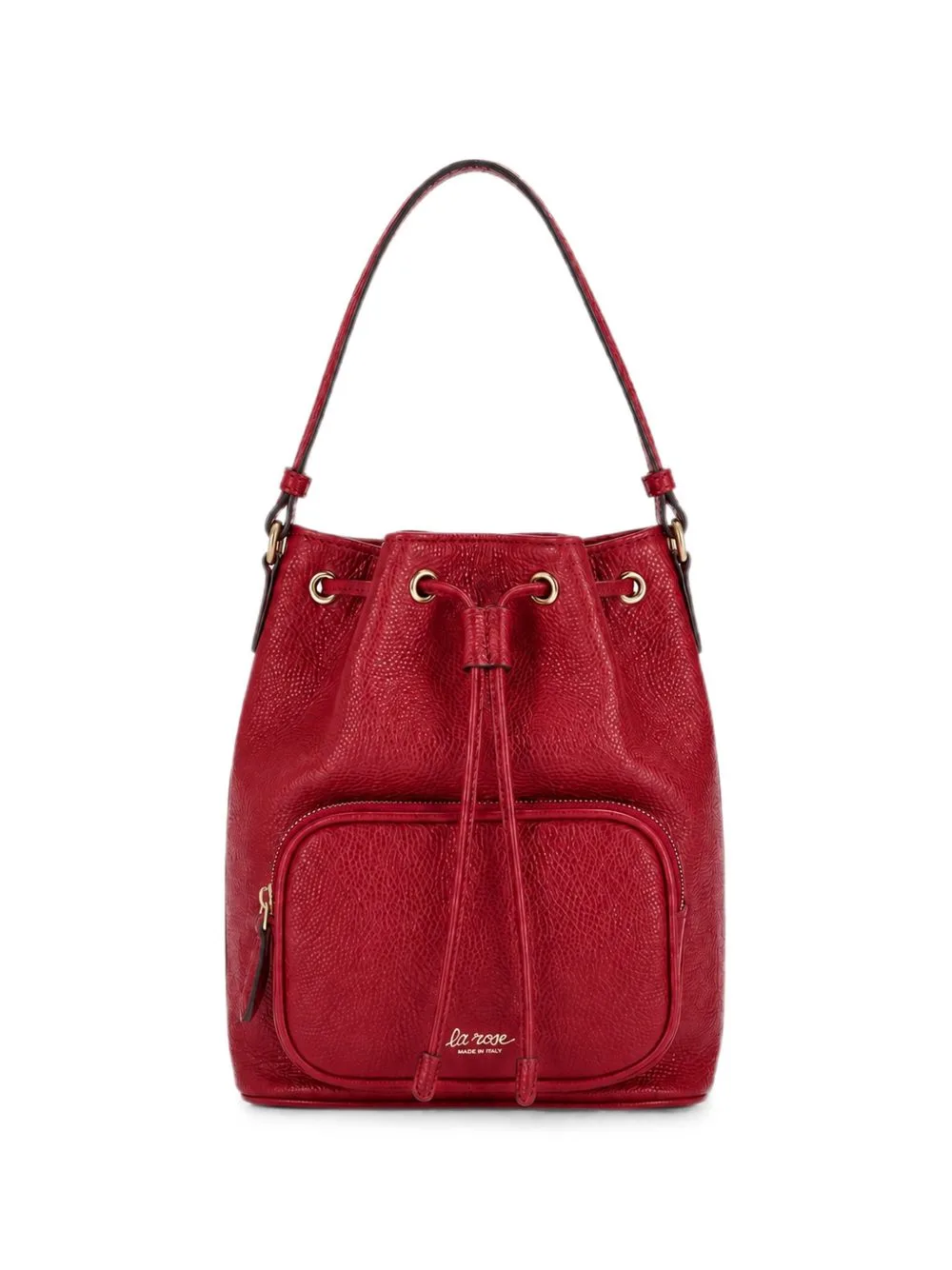 Drawstring Pocket Bucket Bag