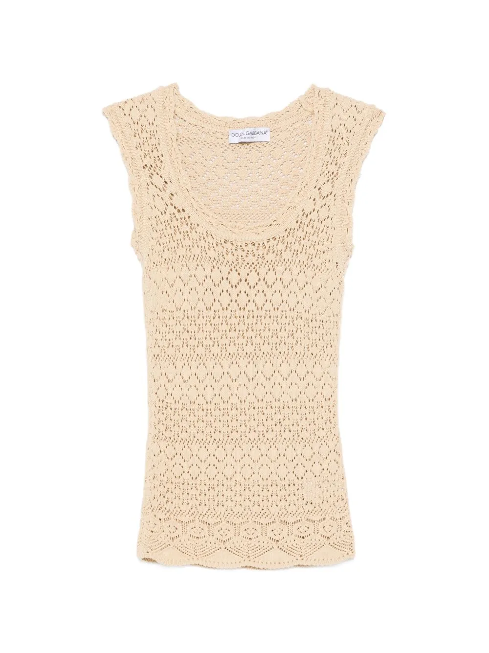 2000s Crochet Sleeveless Tank Top