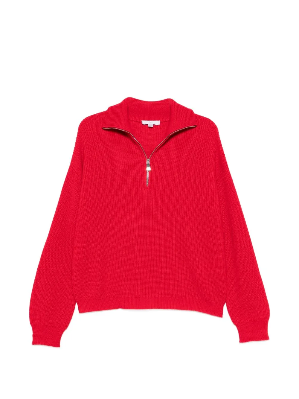 Ribbed-Knit Half-Zip Sweater