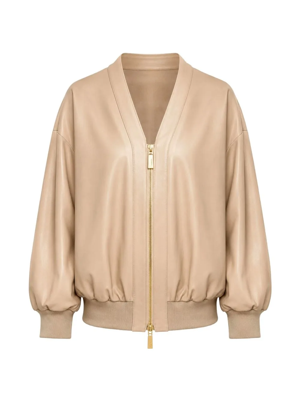 Verina V-Neck Leather Jacket