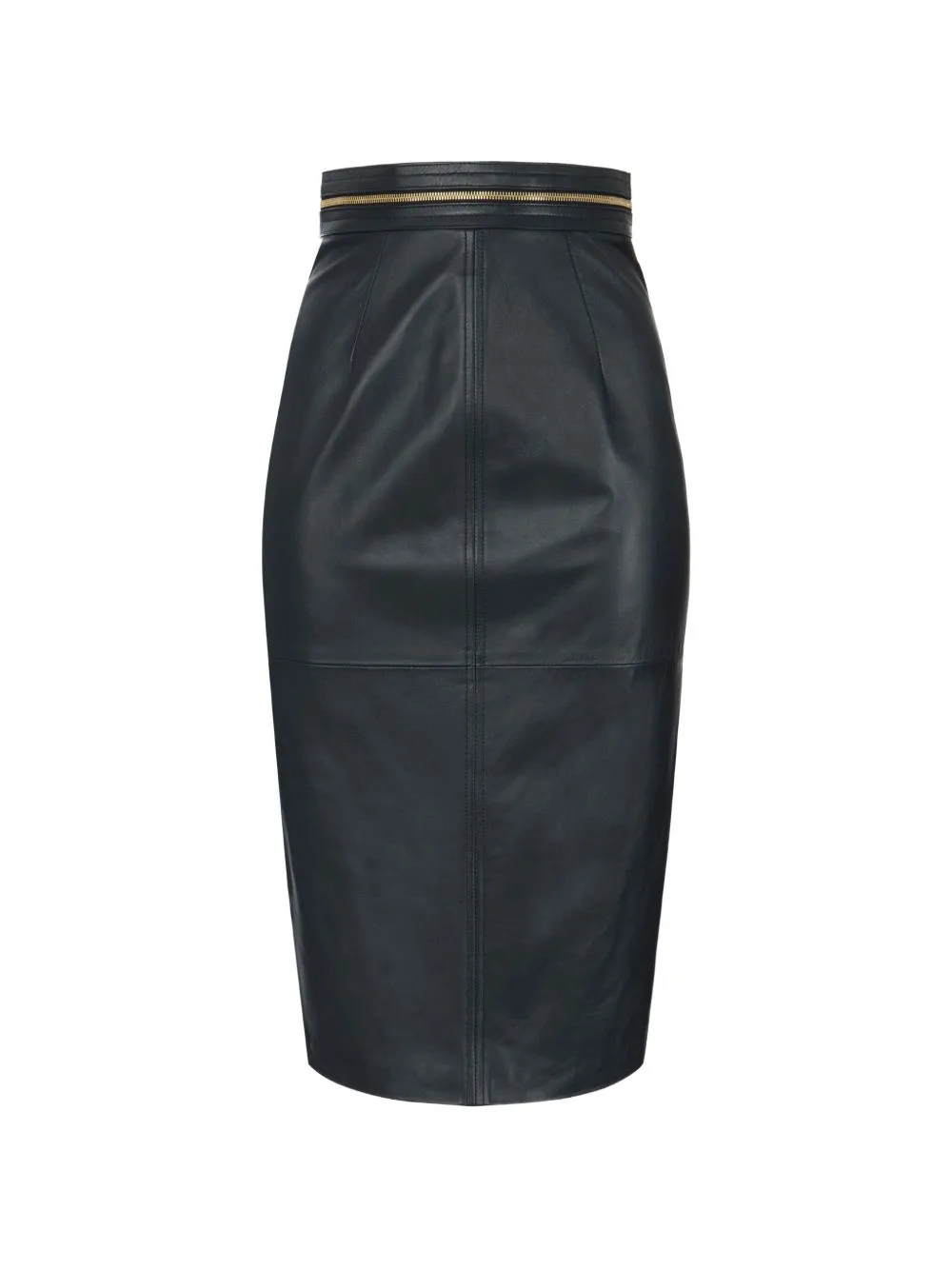 Leather Skirt with Zip