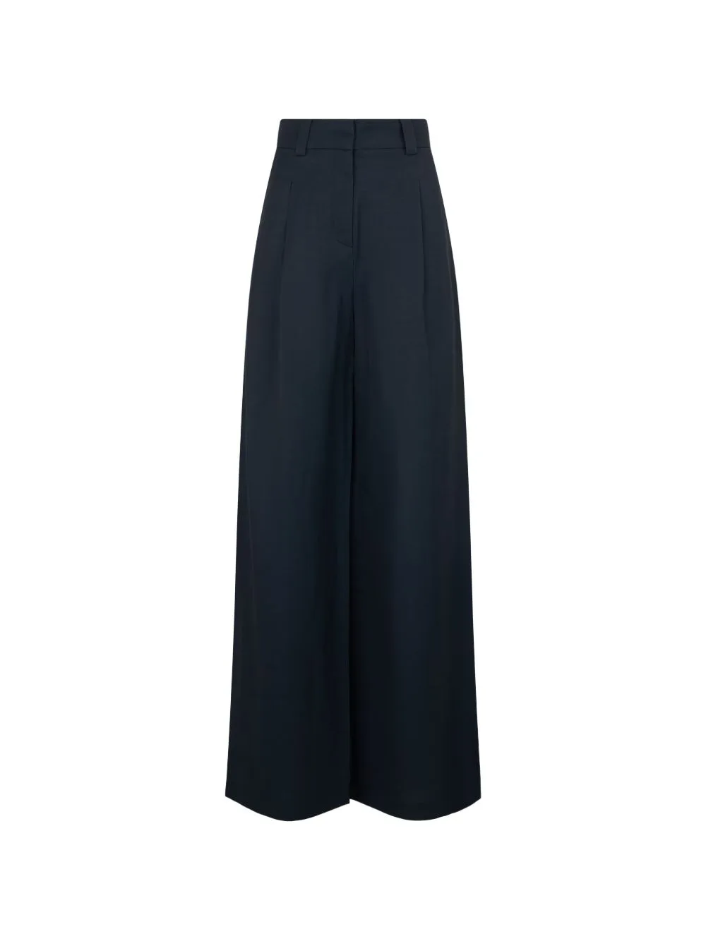 Pleated Wide-Leg Trousers