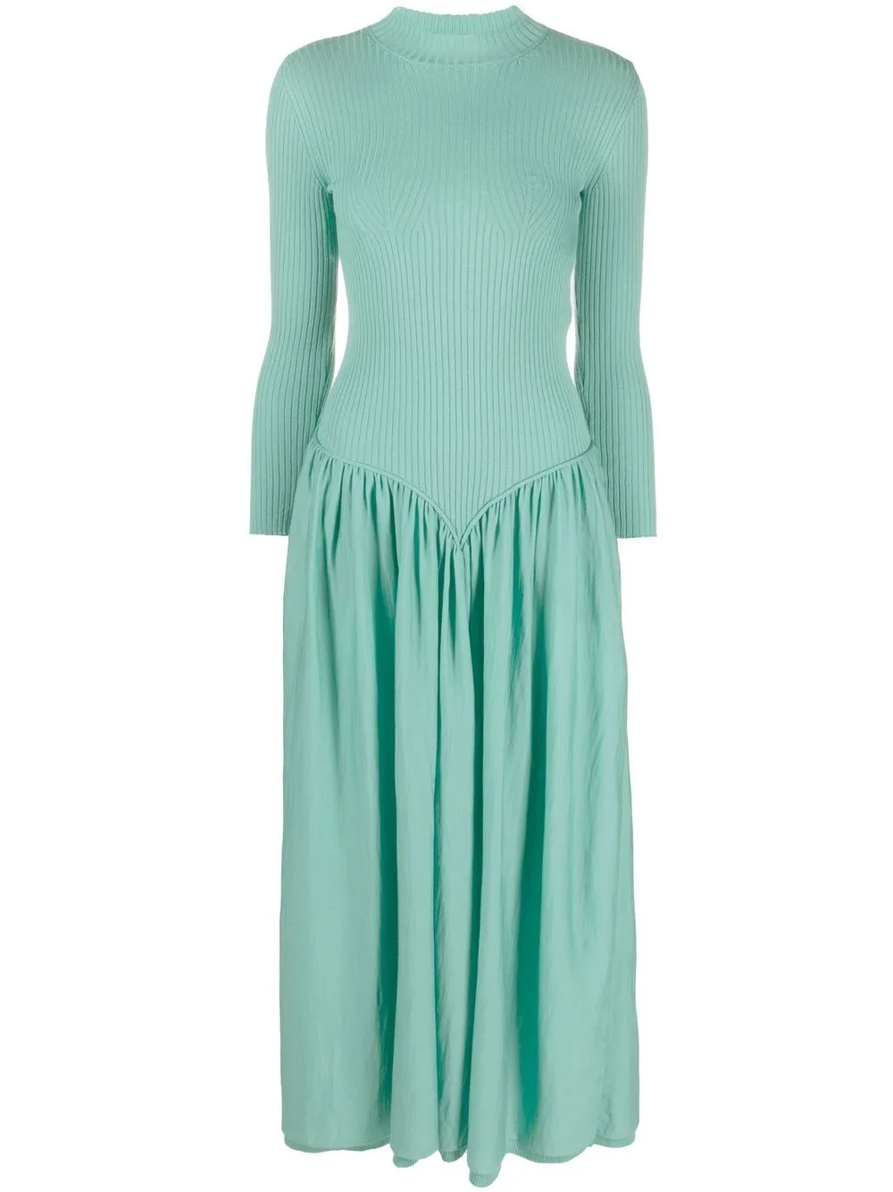 Ribbed Wool Midi Dress