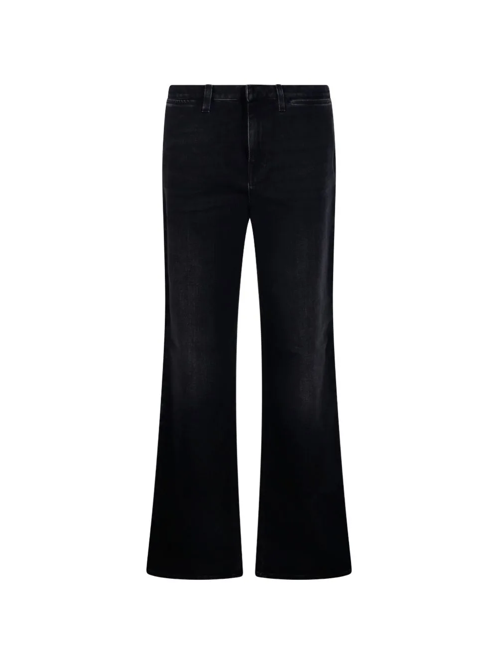 Web-Stripe Flared Jeans