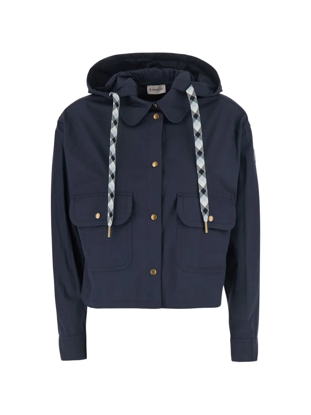 Hooded Patch-Pocket Jacket