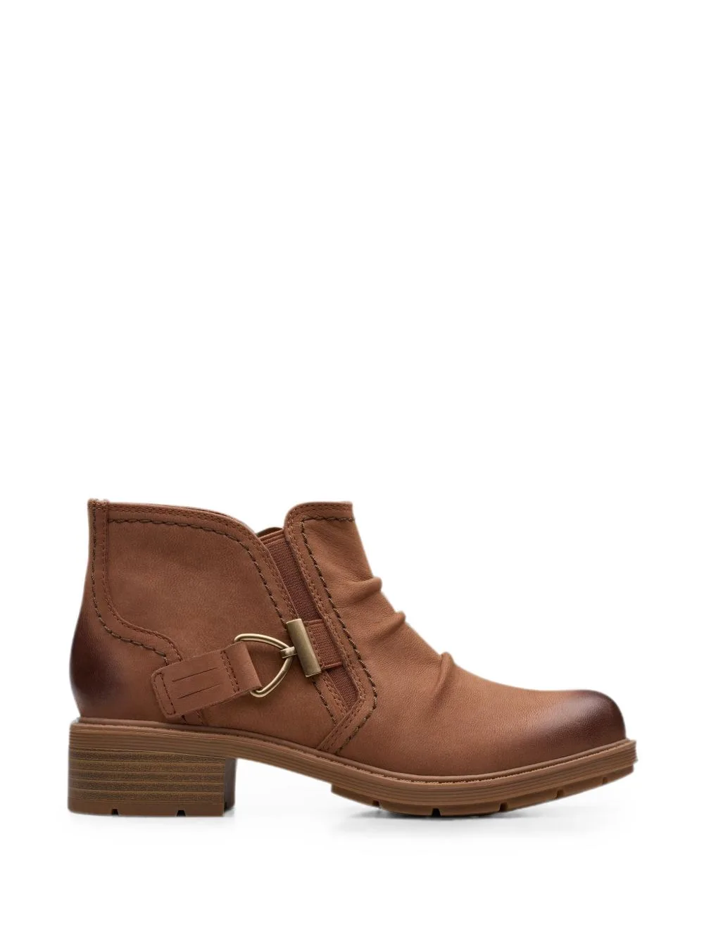 Hearth Clara Buckled Leather Ankle Boots
