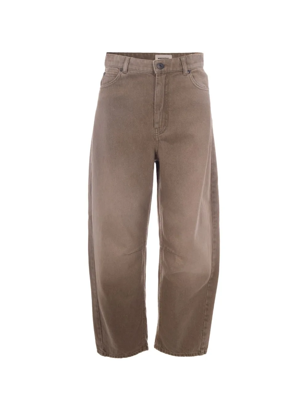 Logo-Patch Barrel-Leg Jeans