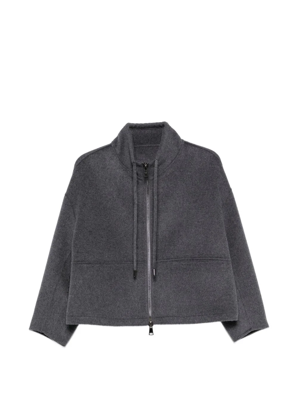 Drawstring High-Neck Jacket