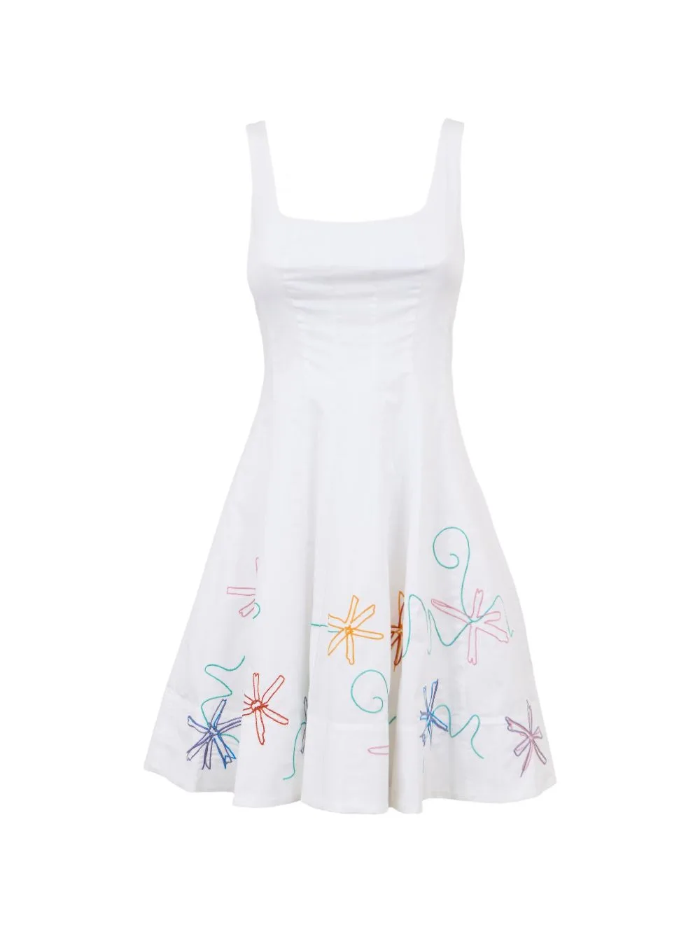Wells Embroidered Mini Dress
