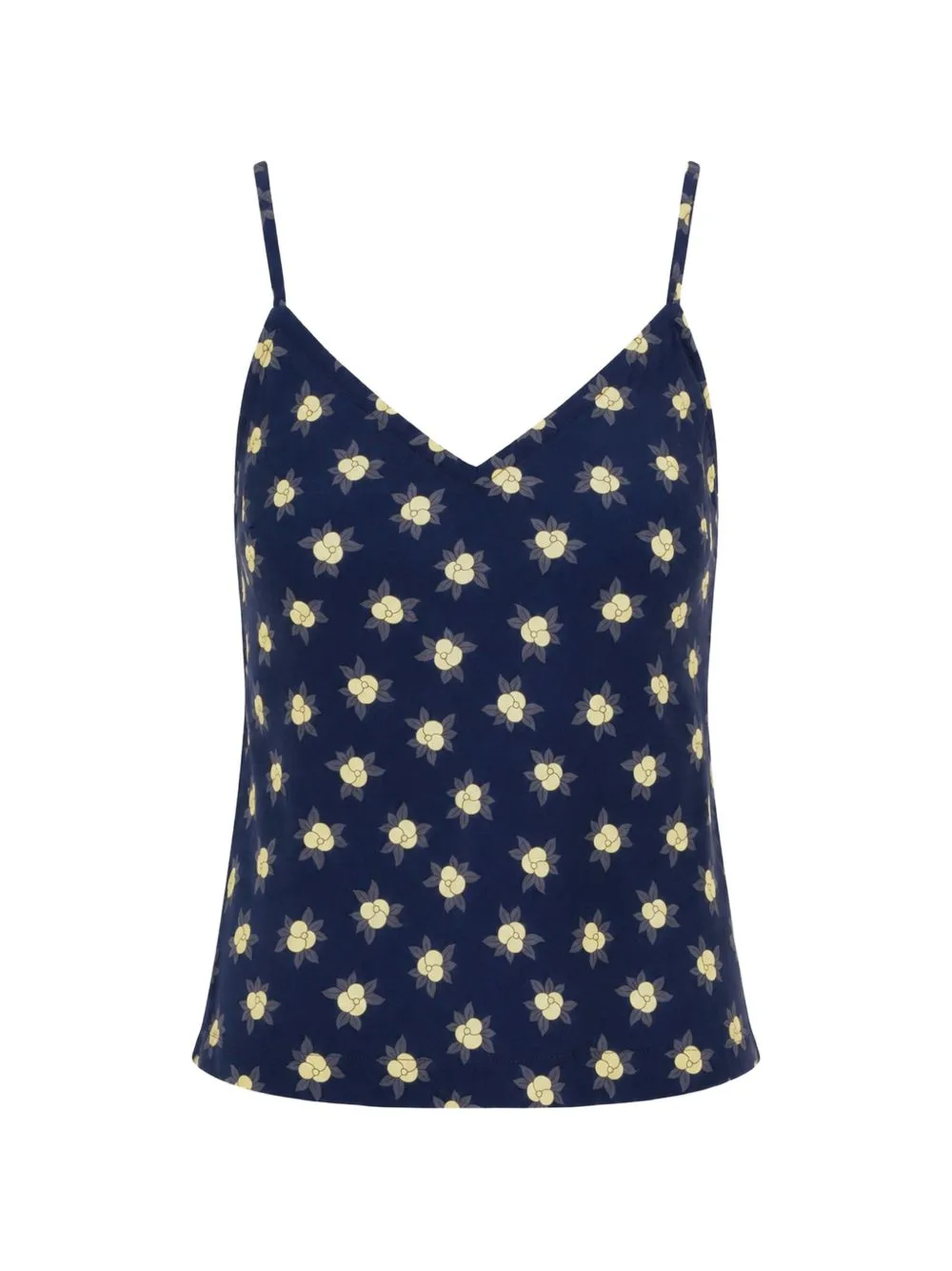 Camellia-Print Blouse